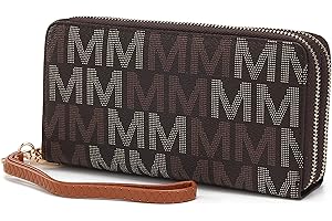 MKF Collection Wristlet Wallet for Women, Small Vegan Leather Credit Card Holder with Zipper Coin Pocket Wallet Purse Handbag By Mia K