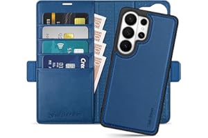 SHIELDON Removable Wallet Case for Galaxy S26 Ultra 6.9-inch 2026, Genuine Leather, Folio Magnetic Cover, RFID Blocking Credi