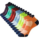 JOYNÉE Mens Ankle Athletic Low Cut Socks for Men Cushioned Running Sports Workout Tab Socks 6 Pairs