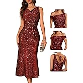BeryLove Formal Sequin Prom Wedding Guest Cocktail Evening Bodycon Dresses