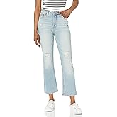 Seven7 Womens High Rise Fashion Straight Jean