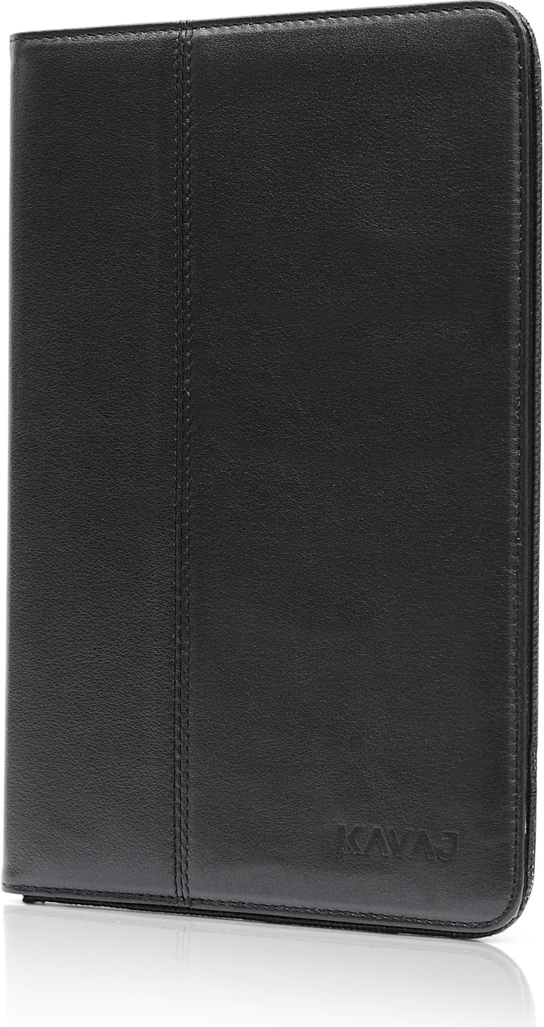 KAVAJ leather case cover"Berlin" works with Apple iPad mini 3, mini 2 and mini black - genuine leather with stand-up feature