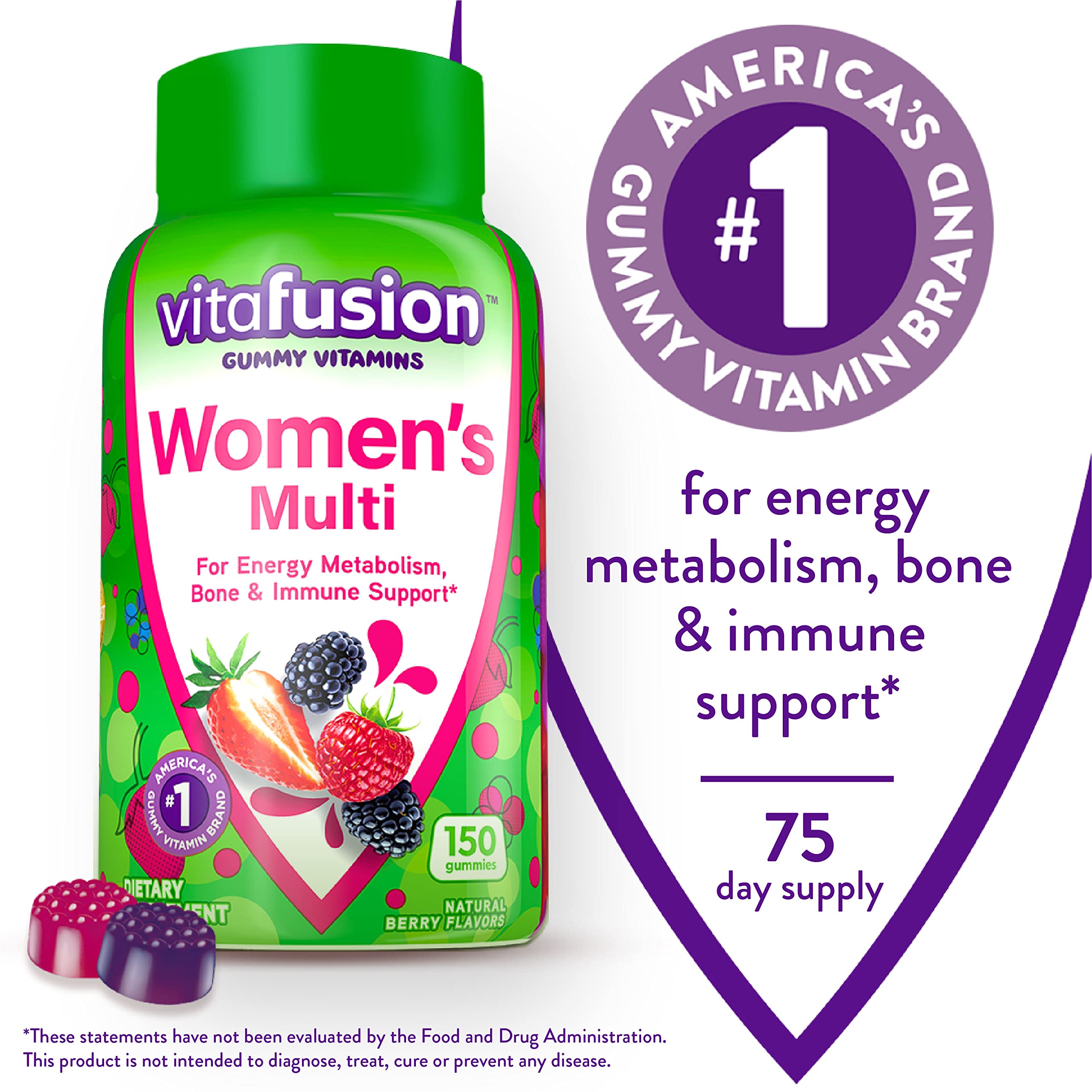 L’il Critters Gummy Vites Daily Gummy Multivitamin for Kids & Vitafusion Womens Multivitamin Gummies