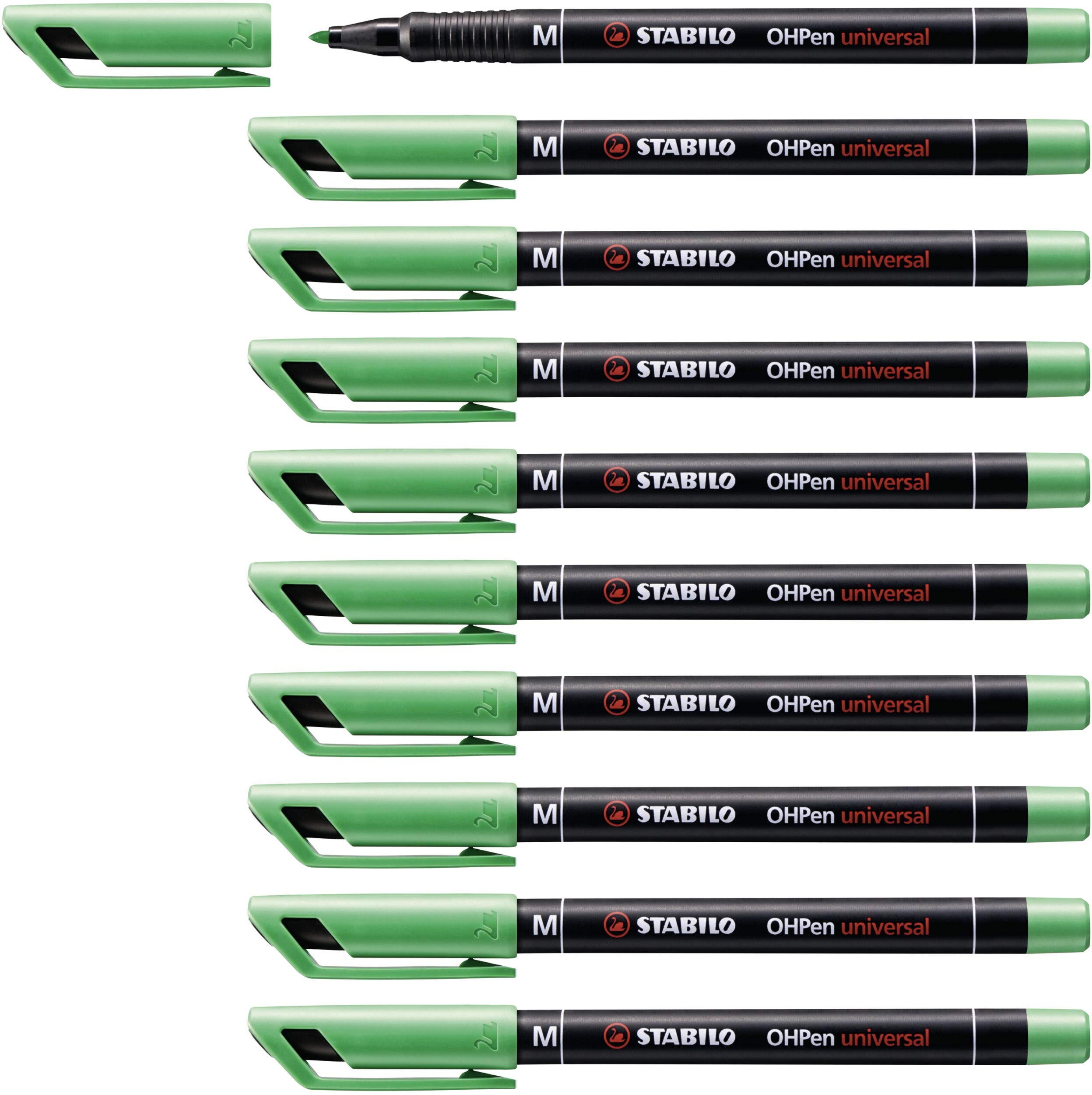 STABILO Overhead Pen OHPen universal - Permanent Medium - Pack of 10 - green