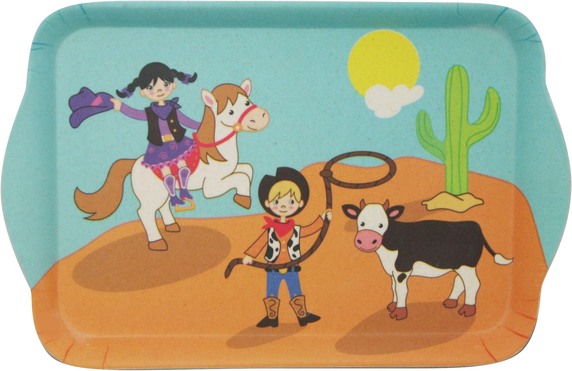 EcoBamboo Ware 2 Piece Tray, Western, 8.25"