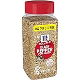 McCormick Black Pepper, Pure Ground, Hand-Harvested, Enjoy Distinctive Pepper Flavor While Cooking &amp; Tableside, 6 oz