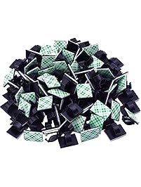 eBoot 100 Pieces Adhesive Cable Clips Wire Clips Cable Wire Management Wire Cable Holder Clamps Cable Tie Holder for Car, Office and Home