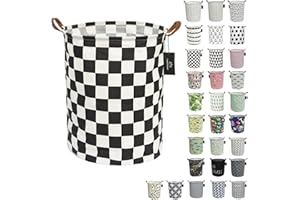 laundry baskets,bedroom hamper,kitchen organization,GodenMoninG 62.8L Waterproof Round Cotton Linen Collapsible storage basket. (Racing Flag)