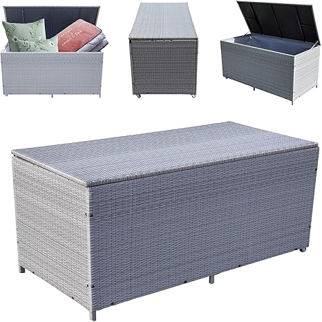 Wolketon 1025 L Xxl Grau Garten Kissenbox 160 80 80cm Auflagenbox Gartenbox Aufbewahrungsbox Bis 150 Kg Belastbar Amazon De Beleuchtung