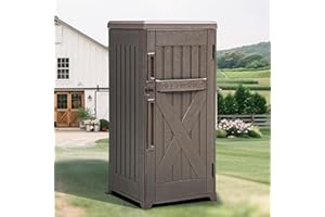 YITAHOME 60-Gallon Secure Package Delivery and Storage Box, Double-Wall Resin, Weatherproof, for Outdoor Use, Curbside or Porch, 8.5 Cubic Feet, Brown