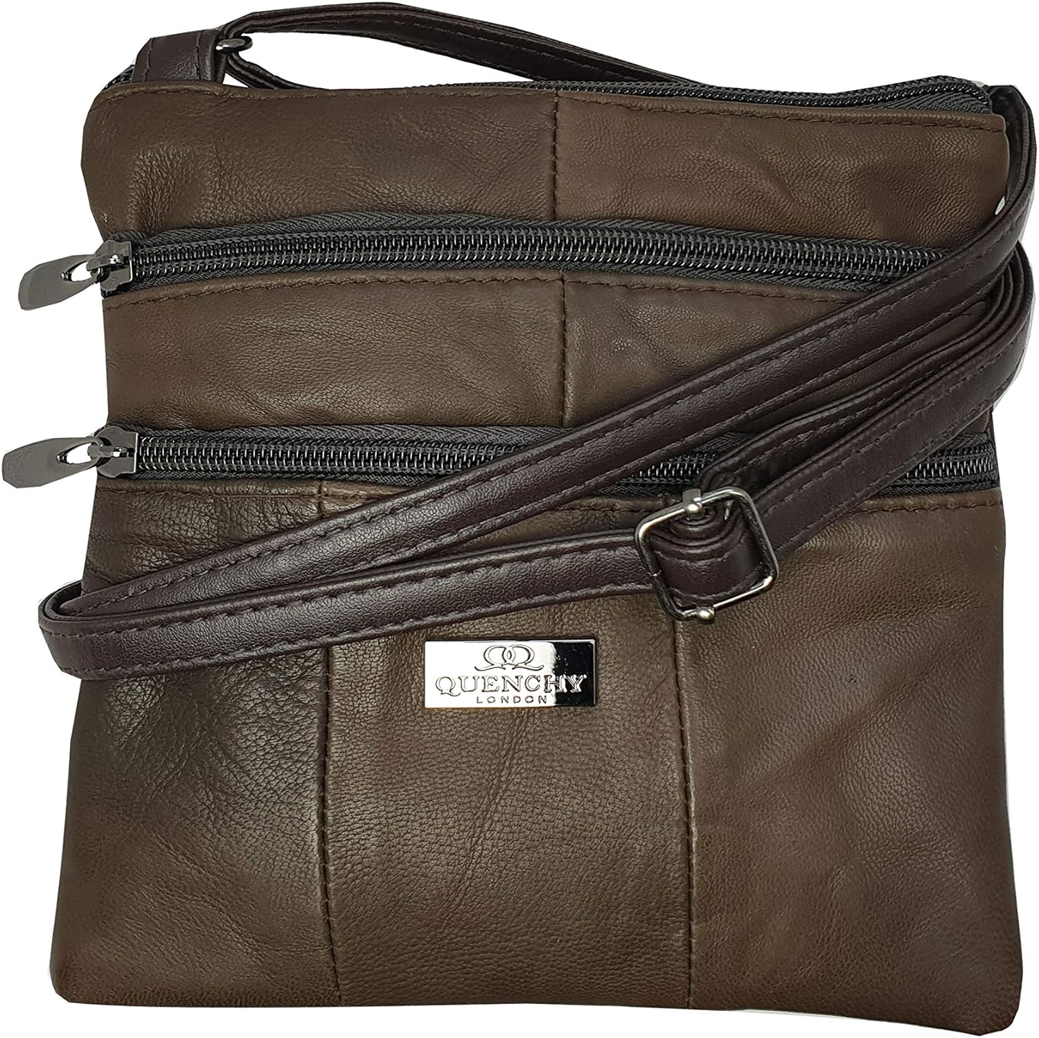 Soft Small Leather Shoulder Bag Travel Pouch Cross Body Neck