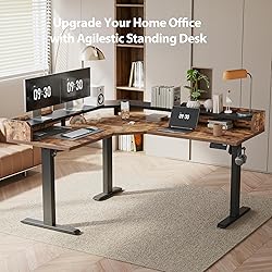 Agilestic L Shaped Standing Desk, Adjustable Height