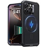 ESR for iPhone 16 Pro Case, 7X Military-Grade Drop Protection, Shock-Absorbing Rugged Cover with Camera Control Button, MagSafe Accessories Compatible, Cyber Series, Black