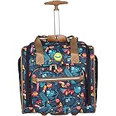 Lily Bloom Designer 15 Inch Carry On - Weekender Overnight Business Travel Luggage - Lightweight 2- Rolling Wheels Suitcase - Under Seat Rolling Bag for Women (Sloth to Me)