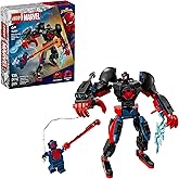 LEGO Marvel Miles Morales Mech vs. Spider-Man 2099 Building Toy for Boys & Girls - Poseable Super Hero Mech & 2 Marvel Minifi