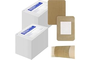 300 Pcs Fabric Adhesive Bandages - Flexible Breathable Bandages 3 x 4 Inch - Latex Free - Large Size for First Aid Wound Care