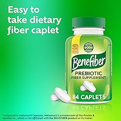Benefiber Prebiotic Fiber Supplement Caplets, 84