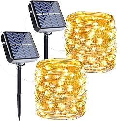 Joomer Solar Fairy Lights, 2-Pack Total 80FT 240LED
