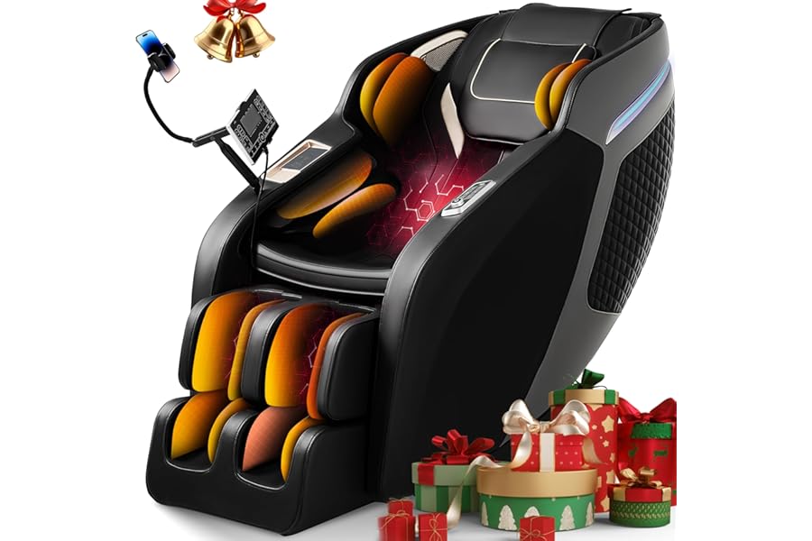 VUYSUYVY Upgraded 4D Massage Chair Full Body, Zero Gravity SL-Track Massage Chair Recliner with AI, Body Scan, Heating, Calf Kneading, Rocking Sleep Mode, Airbags, Foot Rollers, 18 Auto Modes
