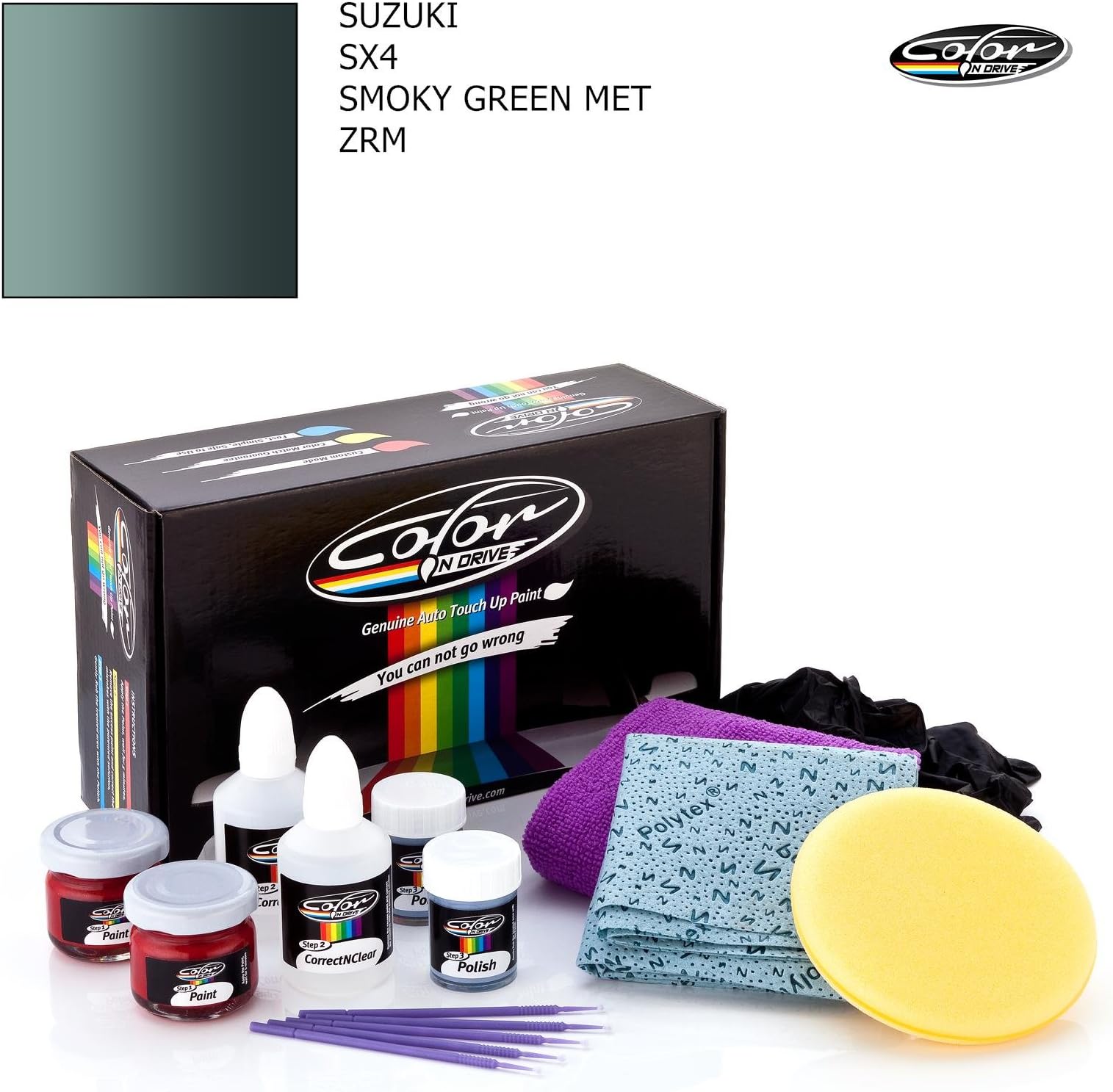 Suzuki SX4 / SMOKY GREEN MET - ZRM/COLOR N DRIVE TOUCH UP PAINT SYSTEM FOR PAINT CHIPS AND SCRATCHES/PRO PACK
