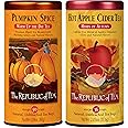 The Republic of Tea – Limited-Edition Favorite Fall Teas - Pumpkin Spice and Hot Apple Cider Tea Bundle – 50 and 36 Count Tea Bags