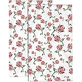 Wotinsi Hand Towels Set of 2 Roses Towels for Bathroom Soft Absorbent Decorative Hand Bath Towels Dish Towels for Kitchen Sports Gym Yoga Home Decor 14 x 28 in