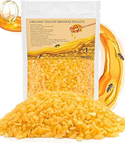 TRINIDa Beeswax Pellets 200g Yellow Beeswax for DIY Candles and Cosmetics