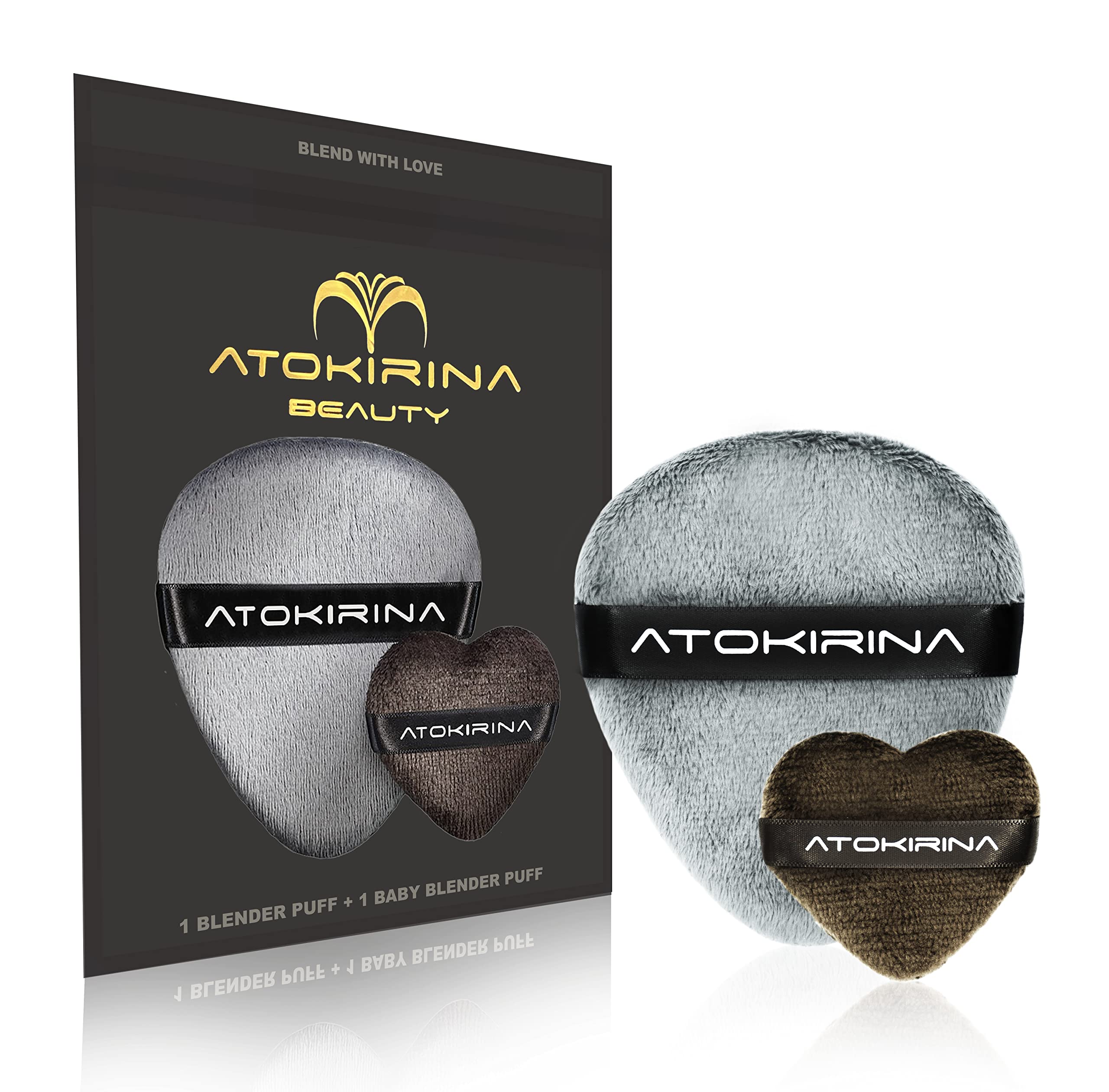 ATOKIRINA Blender Puff 2.0 - Makeup Applicators Foundation Designed for Make-Up Set Professional Beauty Edges Soft New Sponge