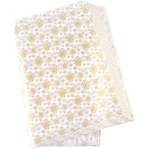NEBURORA 60 Feuilles Papier De Soie Flocon De Neige Doré Noir - Emballage Cadeau Noël Élégant
