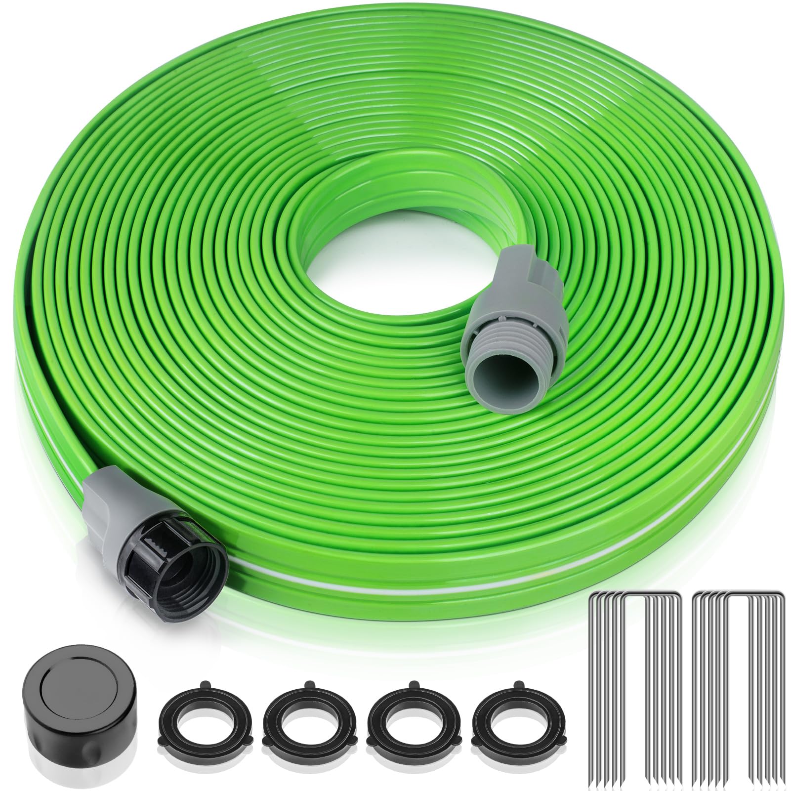 Photo 1 of LAVEVE Sprinkler Soaker Hose for Yard 75 FT, Heavy Duty Garden Water Hoses with Stakes, Sprinklers System for Lawn, Flexible Drip Irrigation Tubing