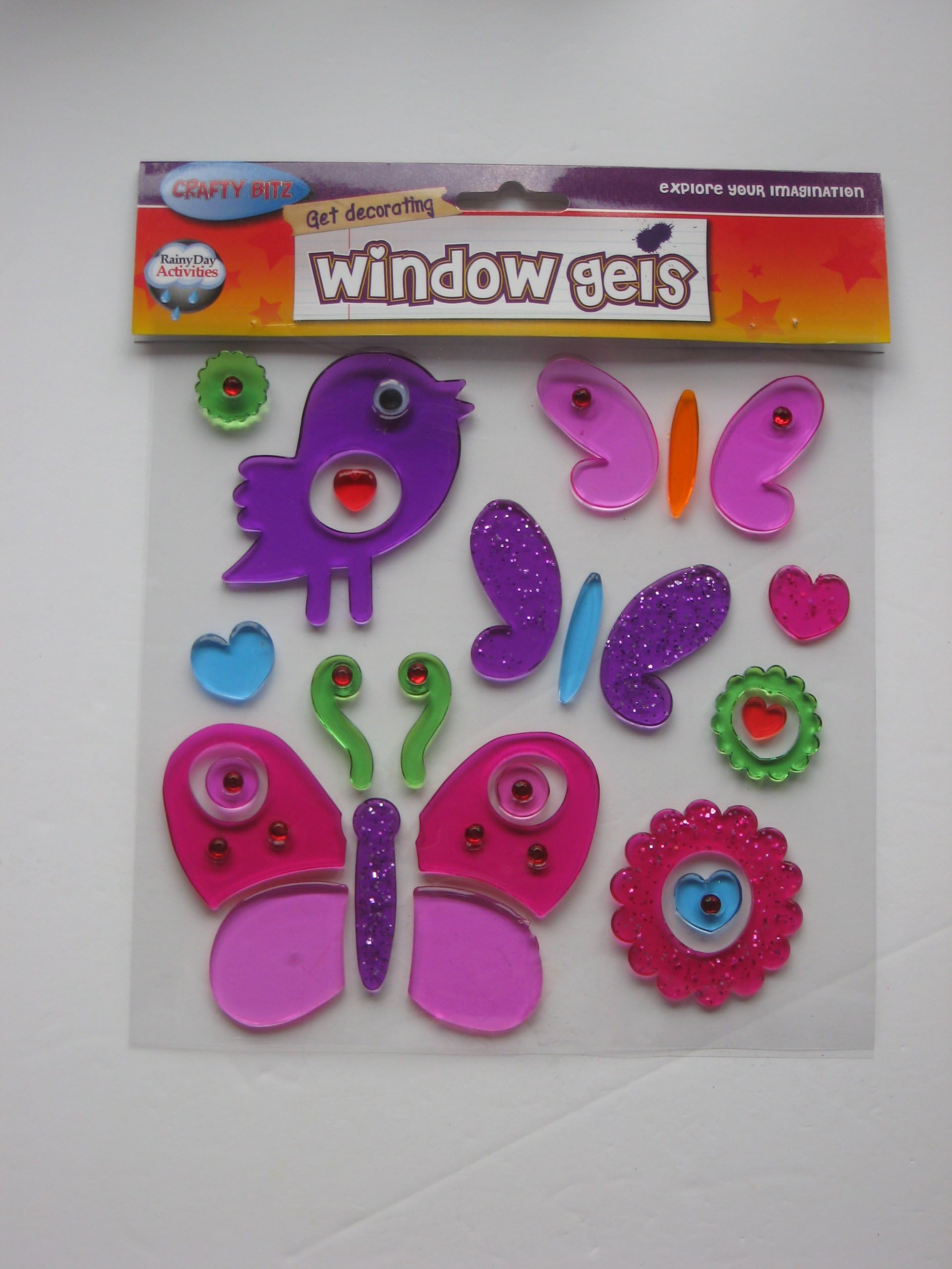 WINDOW GEL STICKERS BIRDS & BUTTERFLIES