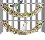2Pcs Bird Seagrass Mat 30 × 7" Natural Grass Woven