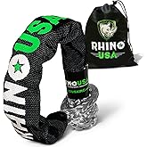 Rhino USA Synthetic Soft Shackle Rope (1-Pack) - 1/2 Inch x 22 Inch (44,050lb Min Break Strength) Offroad Soft Shackle Recovery Kit for Truck, UTV, ATV - Compatible with Jeep, Toyota, Ford & More!