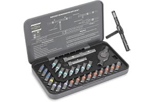 R RUCKERCO 24 in 1 Magnetic Ratchet Screwdriver Set with Precision Bits – Ideal for Home Repairs, DIY Projects, and Electronics – Ergonomic Rotatable Ratchet Handle and Storage Case –Perfect Holiday Gift