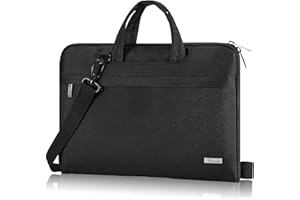 Voova Laptop Bag Case 17 17.3 Inch, Waterproof Computer Sleeve with Shoulder Strap, Slim Briefcase Messenger Bag for 17-18 In