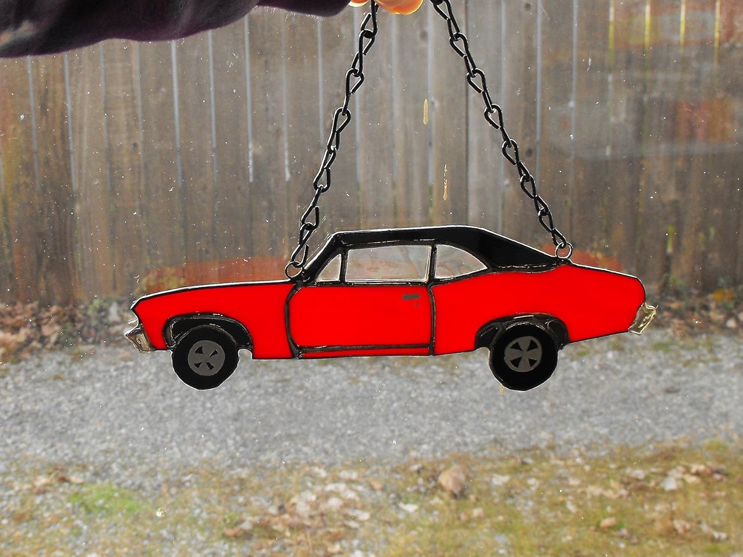 Stained Glass Classic Car Handmade