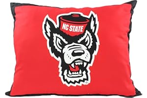 College Covers Everything Comfy NC State Wolfpack 20" x 28" Fully Stuffed Big Logo Pillow