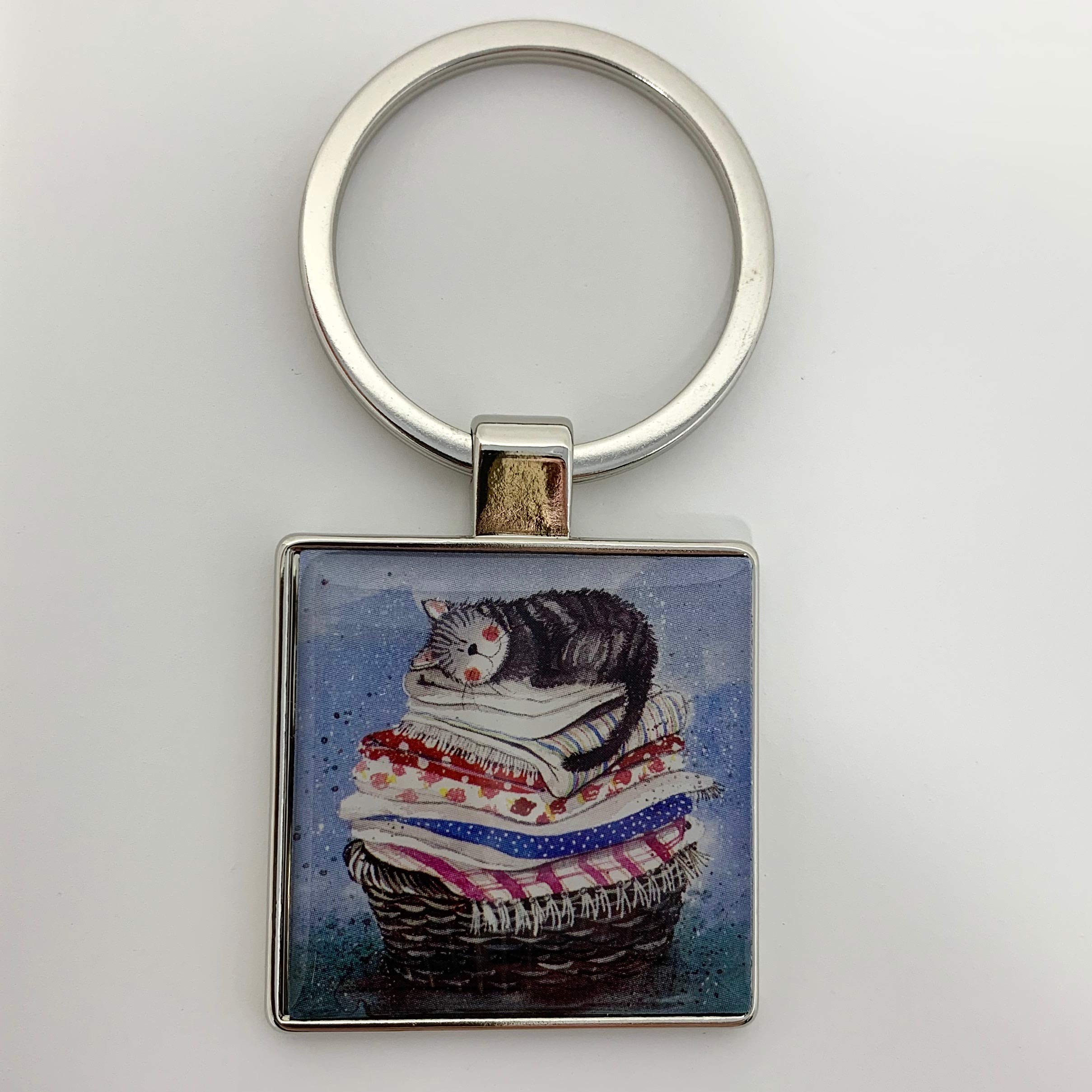 Alex Clark Laundry Basket Cat Keyring