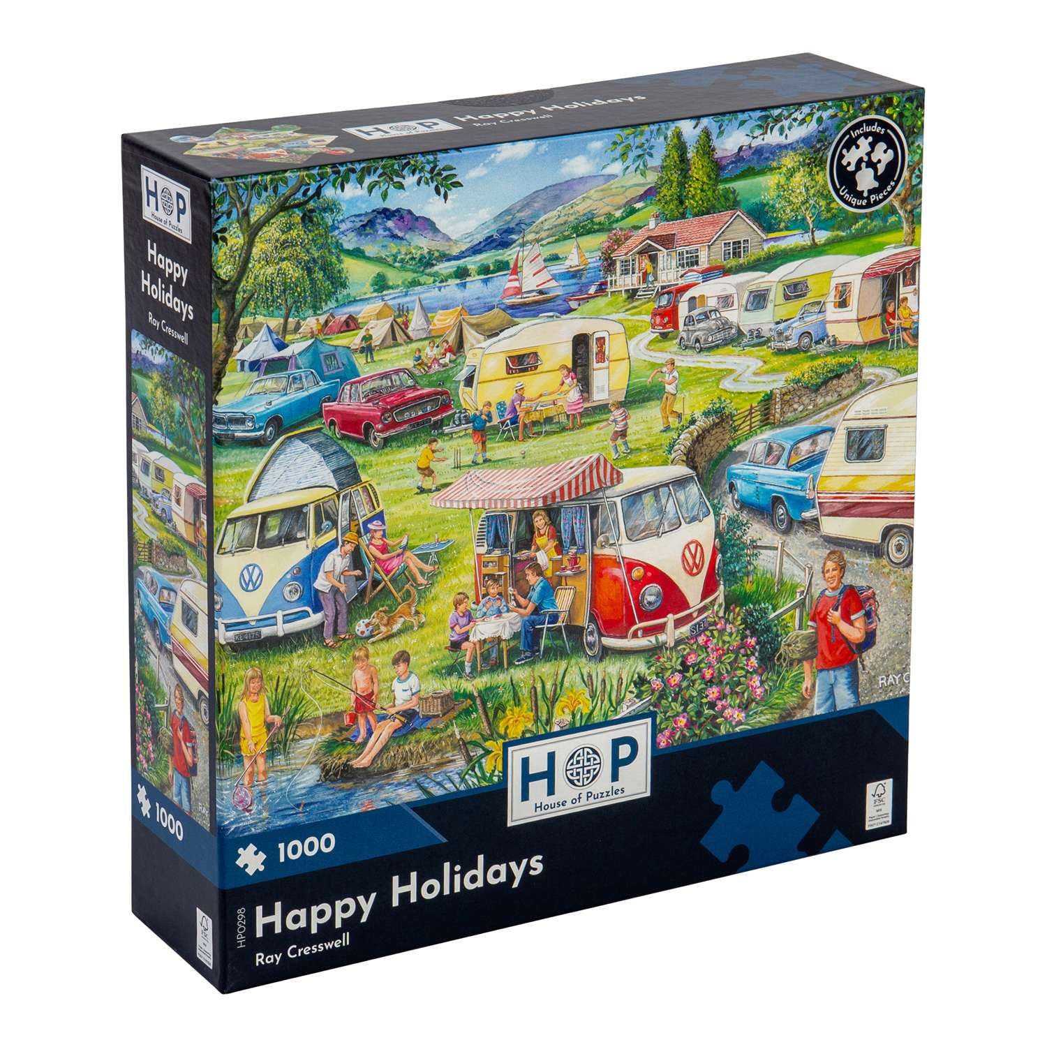 The House of Puzzles - Happy Holidays Jigsaw - 1000 Piece Jigsaws For Adults, Artist Illustrated, Scenic Landscape, Deluxe Puzzle Gifts — image 1