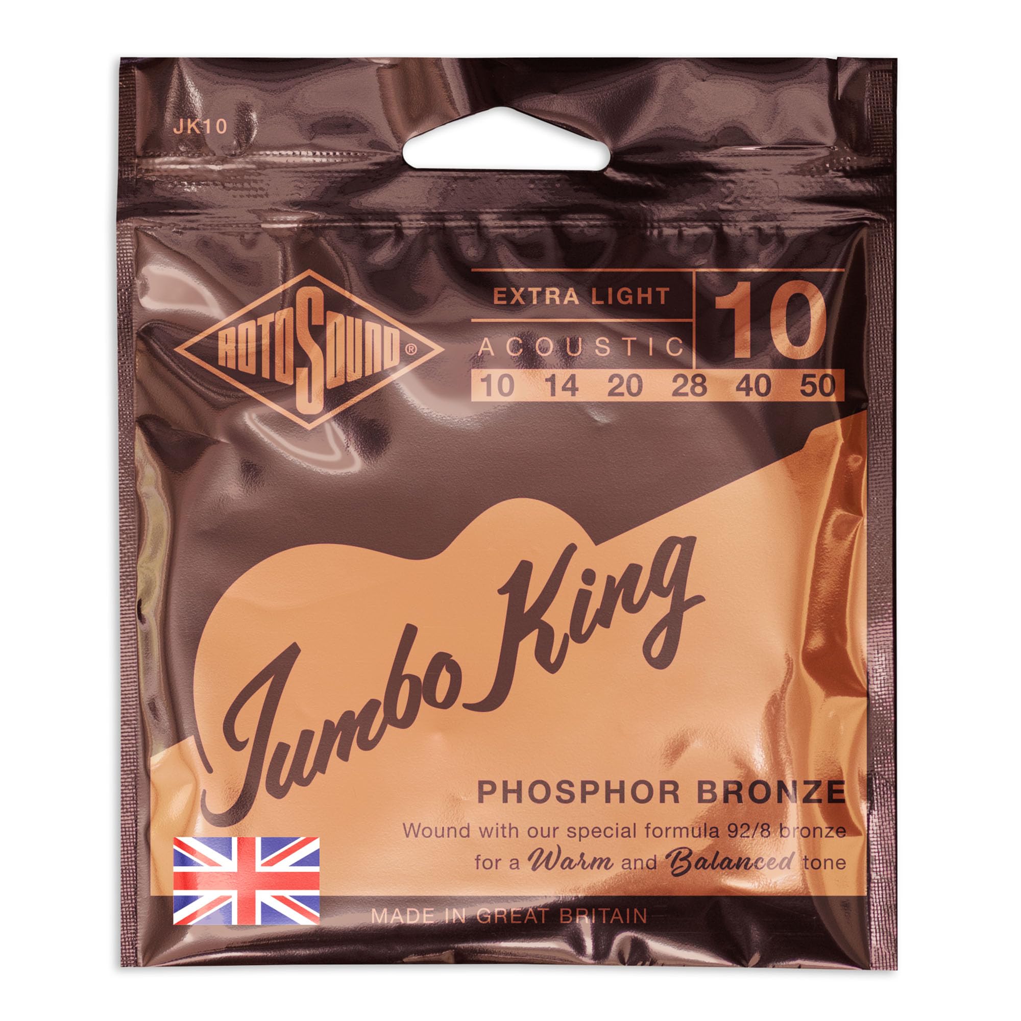 Rotosound Strings for Acoustic Guitar JUMBO KING 6-str. JK10 Extra-Light 10-50 — image 1