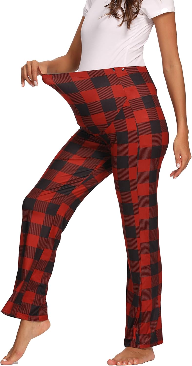 V VOCNI Maternity Comfy Casual Pants Palazzo Wide Leg Maternity Lounge Pants Stretch Floral Print Over The Belly Pants at  Women’s Clothing store