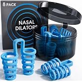 Nasal Dilators Cones for Sleep &amp; Breathing, 8 Pairs, 4 Sizes, +63% Airflow | Nasal Strips Alternative, Firm &amp; Flexible EVA Nose Vents, Deviated Septum Corrector, Sinus &amp; Snoring Relief, Snore Device
