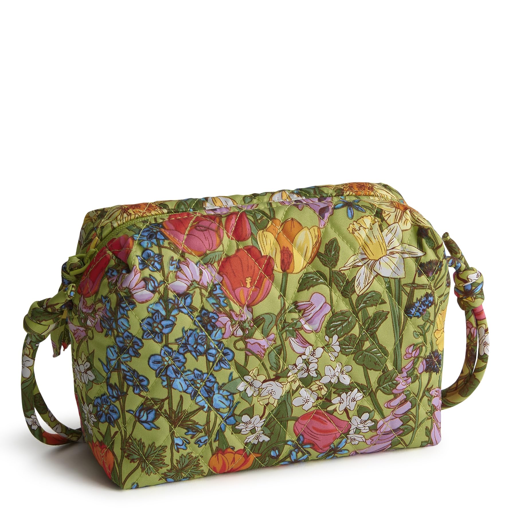 Vera Bradley Women’s Premium Cotton Blake Crossbody, Meadow Bouquet, One Size