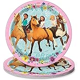 Round Dessert Paper Plates - 7", Spirit Riding Free, 8 Pcs