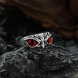 Yumikoo Demon Eye Owl Ring Retro Open Ring