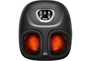 CuPiLo Foot Massager FSA Eligible HSA, Feet Massager with Heat for Plantar Fasciitis Relief, 5 Levels Compression & Vibration Massage for Neuropathy, Christmas Gifts for Women Men, Fits Up to 13"