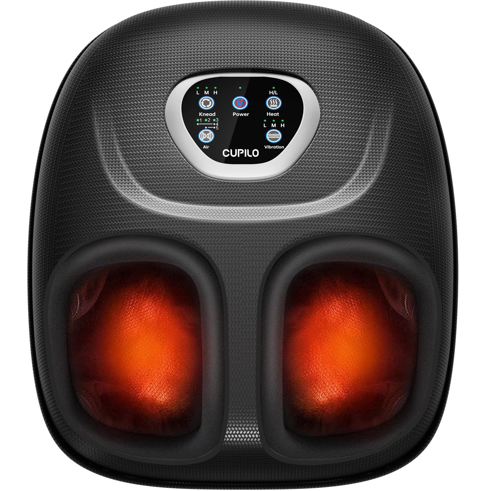 Photo 1 of CuPiLo Foot Massager FSA Eligible HSA, Feet Massager with Heat for Plantar Fasciitis Relief, 5 Levels Compression & Vibration Massage for Neuropathy, Gifts for Women Mom Men Dad, Fits Up to 13"