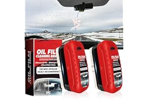 MAUSGAAV New 2-Pack Automotive Oil Film Cleaning Brush, Oil Film Remover for Car Windshield, Car Window Glass Cleaning Board, Universal Anti-Rain Fog Cleaning Glass Brush, Red