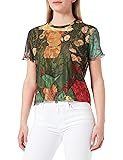 Desigual woMens Casual T Shirt, Green, Small US