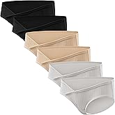 HBselect 6 PACK Maternity Underwear Cotton Maternity Panties Healthy Pregnancy Postpartum Underwear Under Bump Bikinis